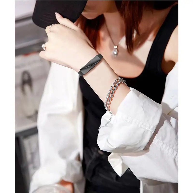 Leading-Smart Bracelet Health Monitoring IP68 Waterproof No Screen Smart Watch Band Heart Rate Detector Sports Smartwatch For