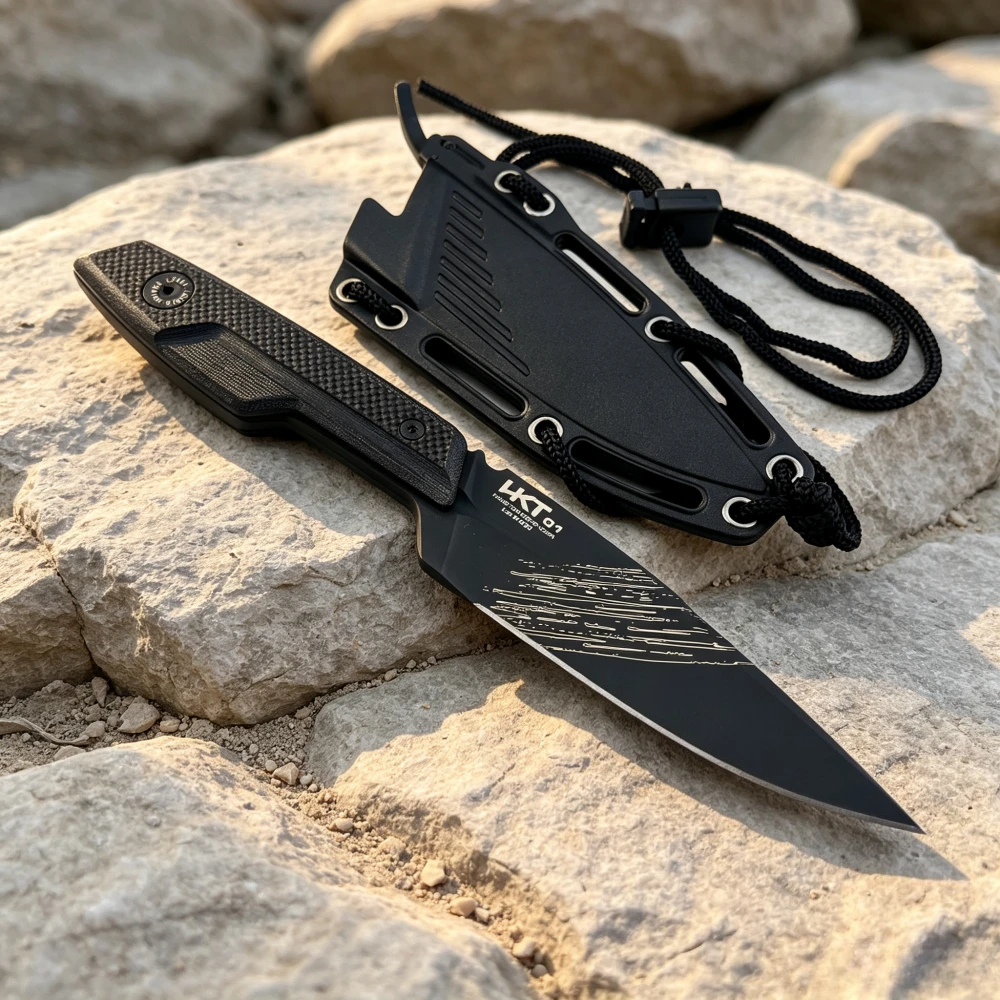 LTK01 Lightweight Outdoor Utility Fixed Knife Portable Camping Adventure Rock Climbing Picnic Cutter Daily Knives Fishing Tools
