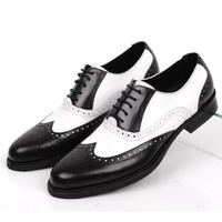 High Grade Men Leather Shoes Formal Office Derby Oxfords Elegant Daily Casual Business Lace Up Fashion Men Suits Shoes Handmade