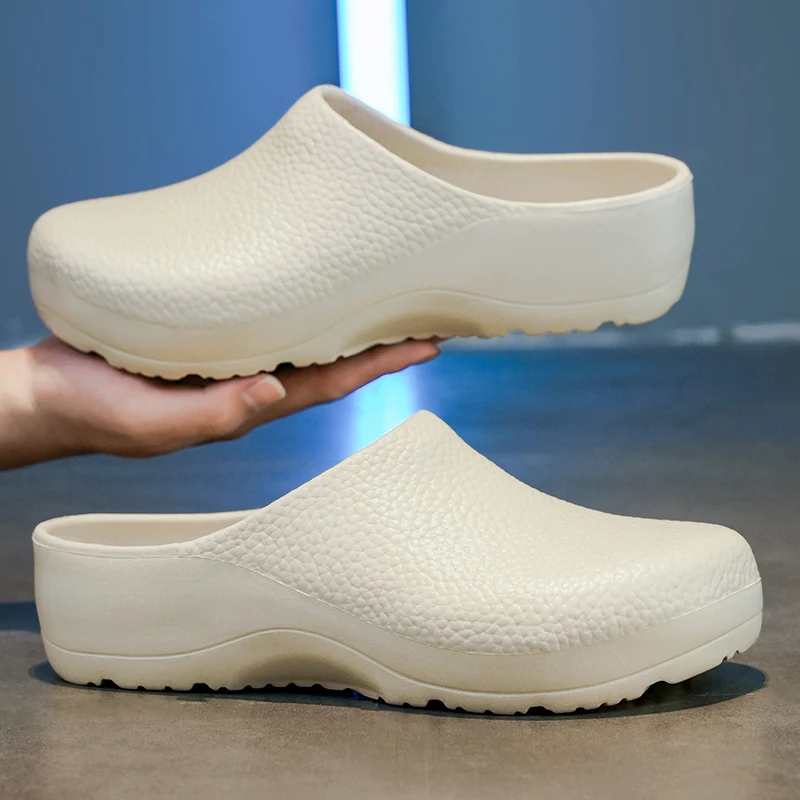 Men Four Seasons Chef Shoes Non-slip Waterproof Oil-proof Kitchen Nurse Shoes Work Cook Shoes Comfort Soft Soled