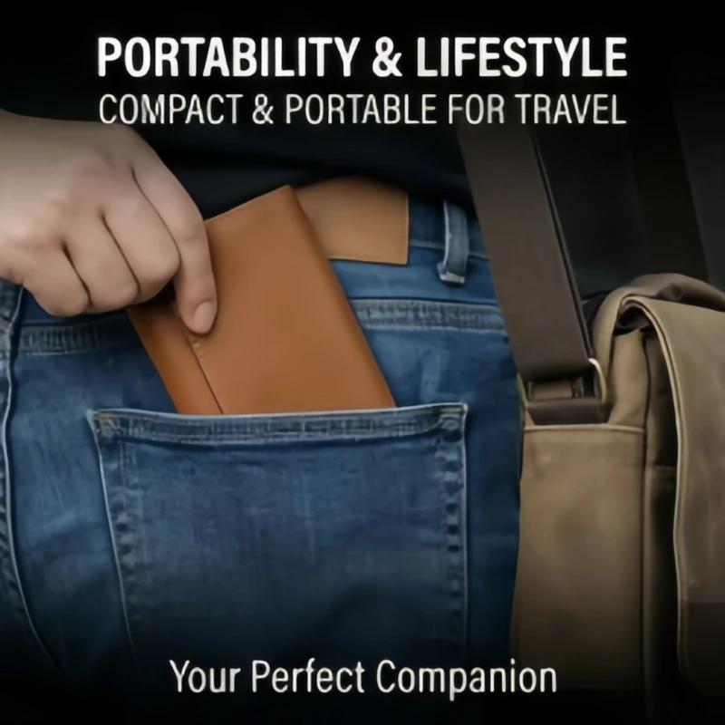 Imitation Leather Compact Size Tobacco Bag Magnetic Button Portable Storage Home Travel Smoking Lovers Trendy Minimalist