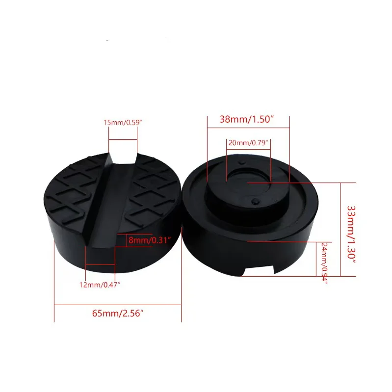 Universeel Rubber Krikblok Sleufadapter voor Lasnaad Ondersteuning voor Chassisrail Autoreparatie en Hefgereedschap krikblok rubberuniversele krikpadchassis ondersteuningautokrik accessoirerubberen