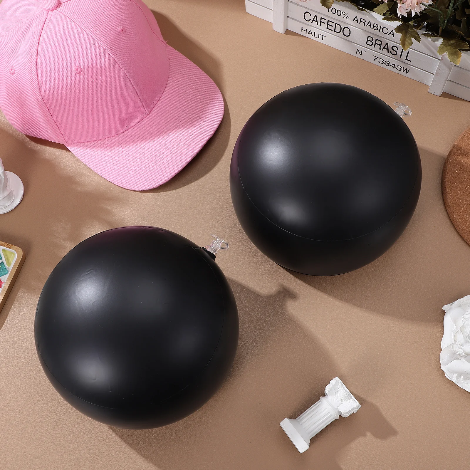 

2Pcs Inflatable Hat Stand Cap Holder Organizer PVC Tabletop Baseball Caps Storage Display Rack Basketball Hat Holder