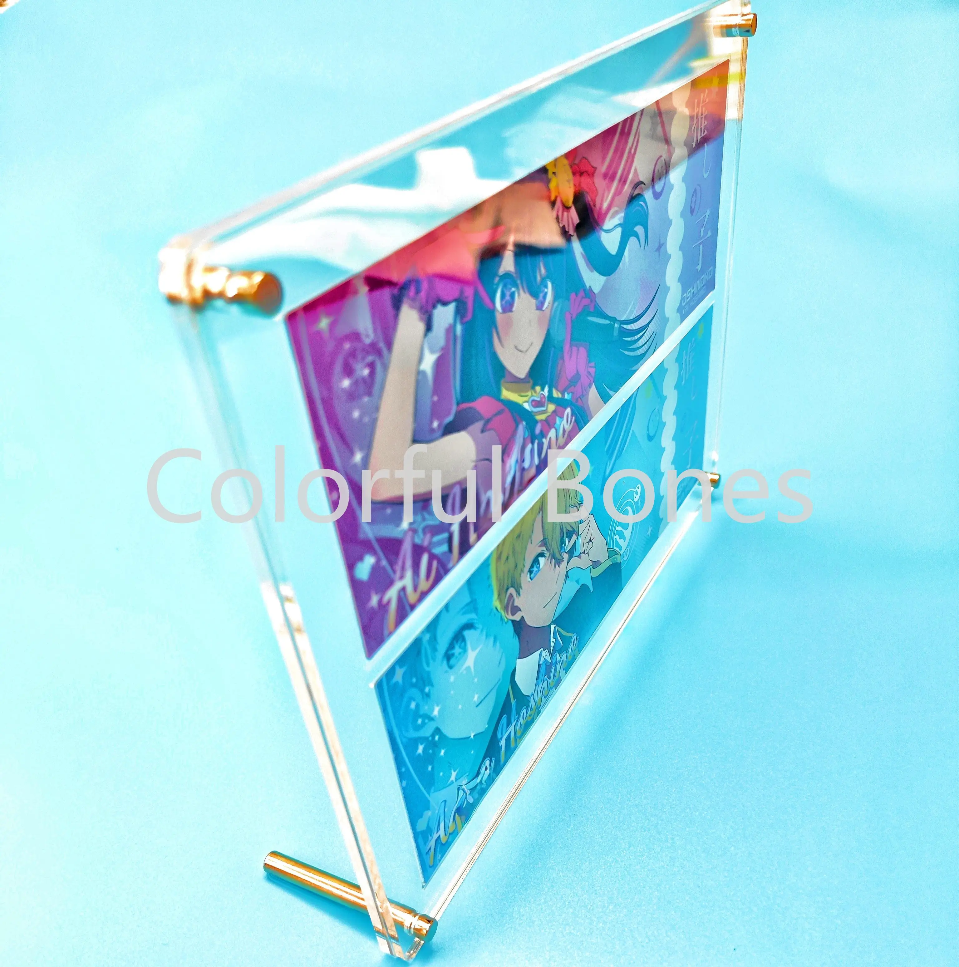 

Коллекция персонажей аниме, бумажная карта со звездой, защитная крышка для лазерного билета, подставка для дисплея, утолщенная акриловая современная рамка без карты