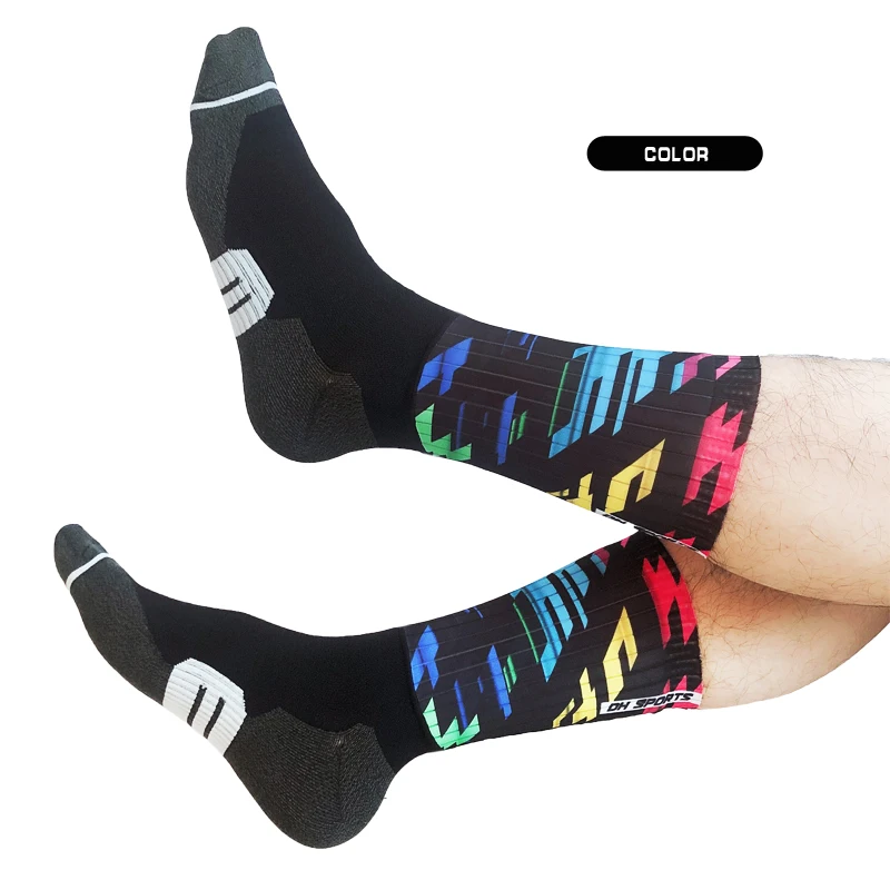 

Ветрозащитные велосипедные носки, велосипедные спортивные носки, высокоэластичные, дышащие, впитывающие пот, силиконовые, нескользящие, износостойкие, унисекс, всесезонные носки до середины икры