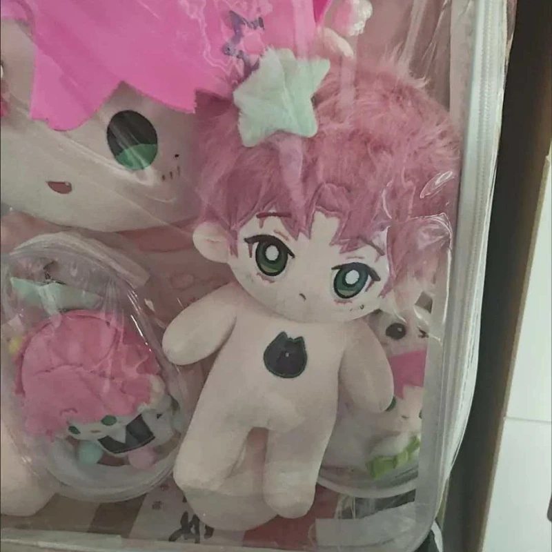 

20cm Anime Attributes Wang Yi Kawaii Cosplay Soft Cotton Doll Body With Skeleton Cartoon Dress Up Clothing Toy Figures Fans Gift