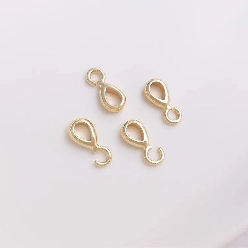 10PCS 14K Gold Filled 12*5.2mm Guazi Buckle Pendant Connection Buckle DIY Handmade Accessories with Ring Connection Materials