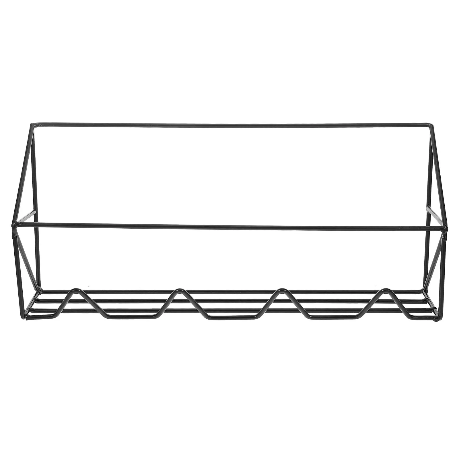 Black Wall Mounted Japanese Style Storage Rack No Drilling Adhesive Hanging Shelf for Bathroom Kitchen Bedroom Office Metal Wire