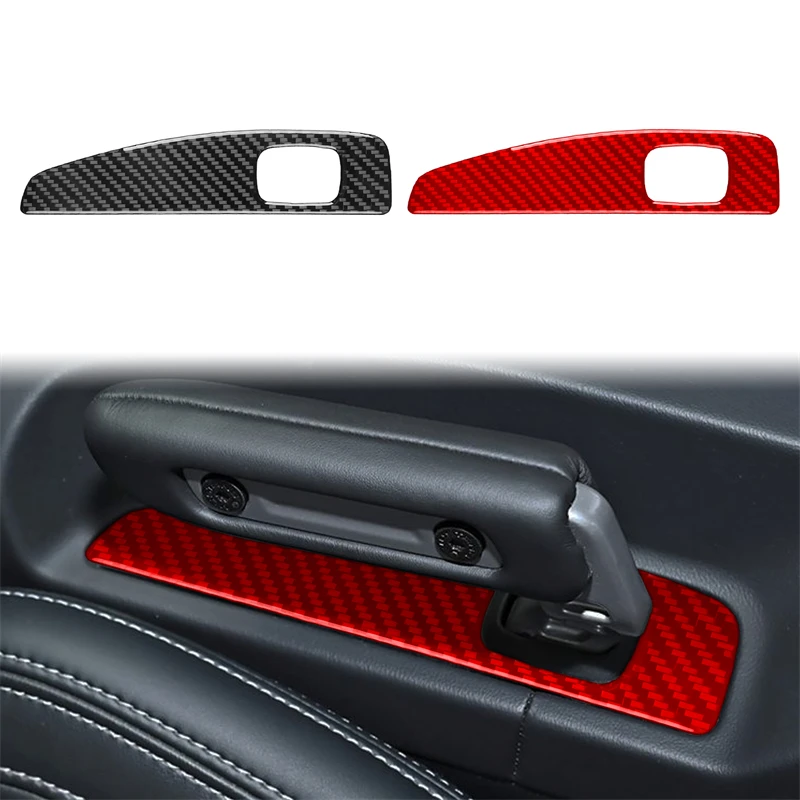 For Ford Mustang GT 2024 2025 Carbon Gear Shift Handbrake Panel Decorative Cover Car Interior Accessories Decoration Sticker