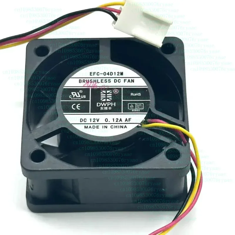 

ДЛЯ DWPH EFC-04D12M DC 12 В 0,12 А 40x40x20 мм 3-проводной охлаждающий вентилятор для сервера
