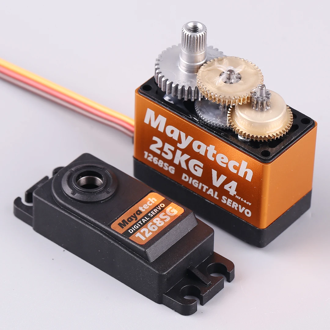 

Цифровой сервопривод Mayatech 1268SG V4, 25 кг, высокий крутящий момент, защита от брызг, металлический редуктор для моделей радиоуправляемых автомобилей, лодок, самолетов