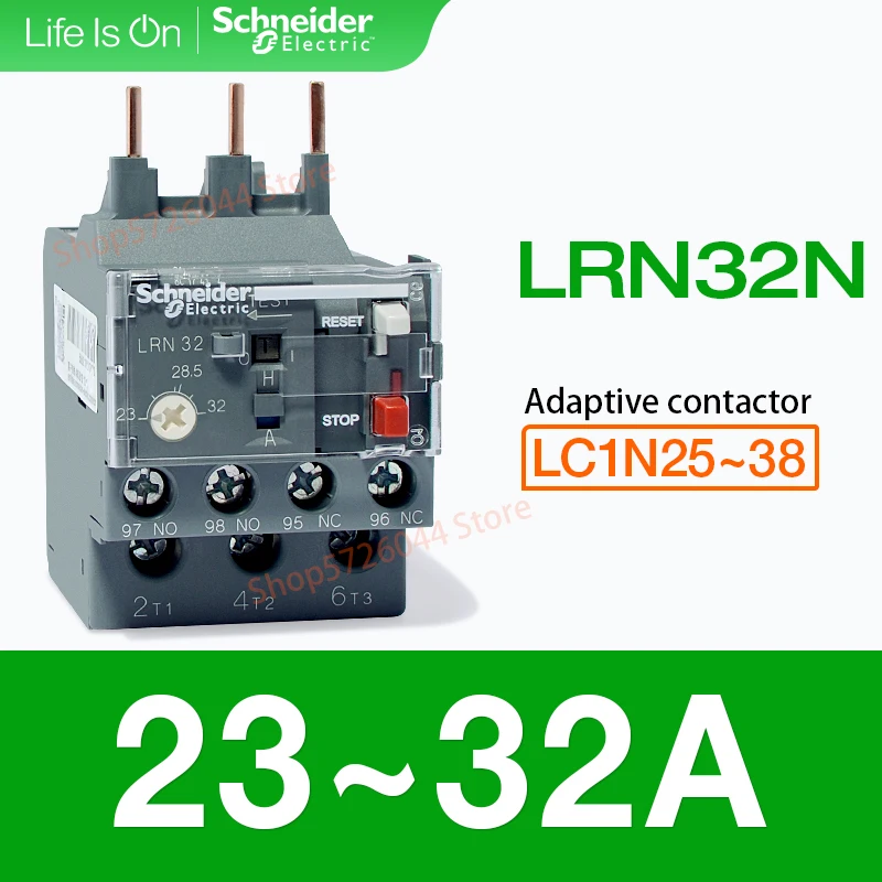 EasyPact D3N Thermal Overload Relay LRN22N 16-24A，LRN32N 23-32A Suitable contactor: LC1N25-38