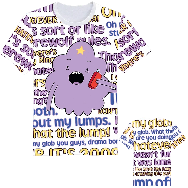 2025 جديد الصيف الاطفال الكرتون مغامرة الوقت فين جيك ثلاثية الأبعاد تي شيرت مطبوع قصيرة الأكمام س الرقبة تي شيرت الفتيان والفتيات #4