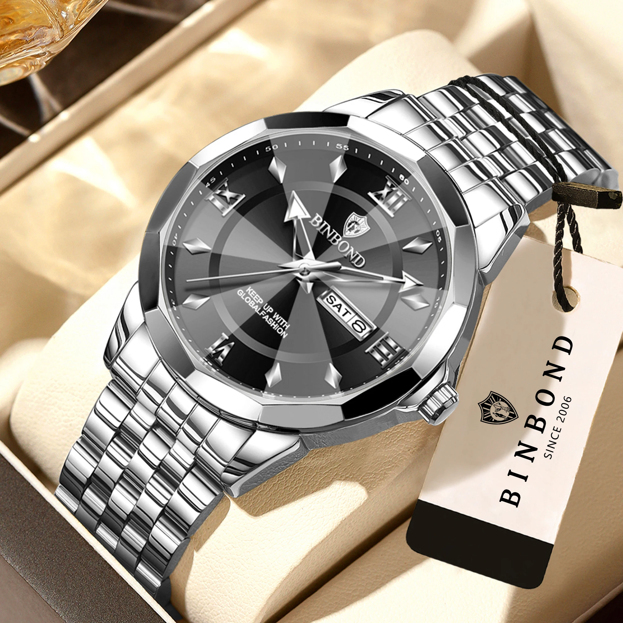 Men's Luxury Luminous Waterproof Quartz Wristwatch