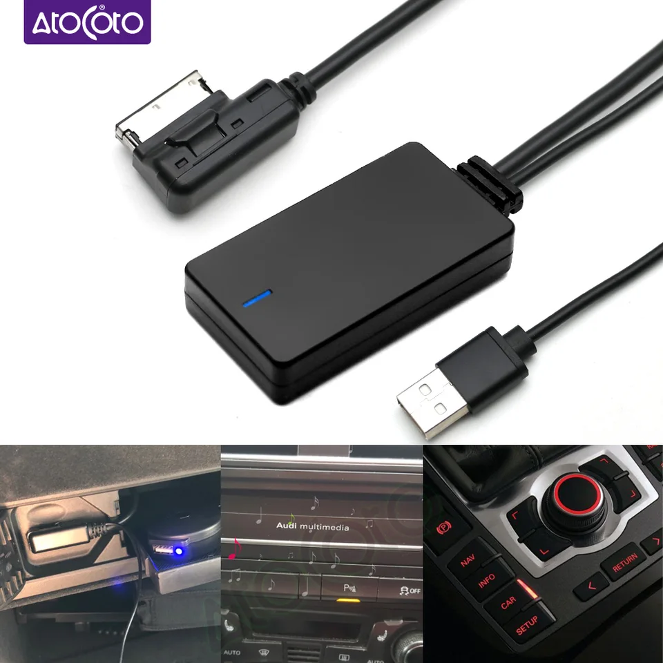 車のbluetoothワイヤレスモジュールusbケーブルアダプタアウディA4 A5