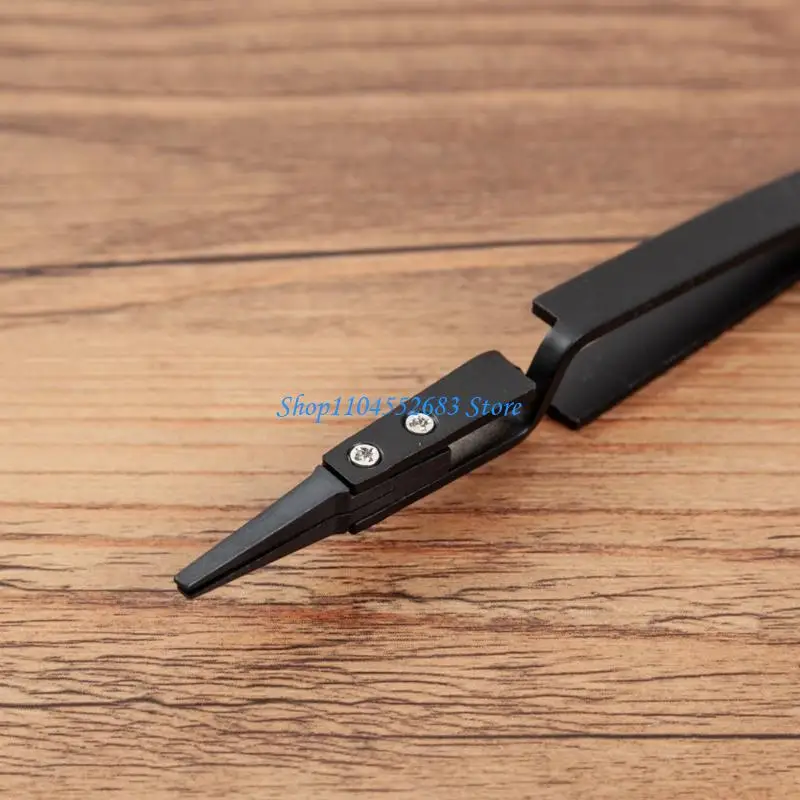 

Y6GD 5pcs/set Reverse Tweezers Stainless Steel Handle Plastic Tip Tweezers