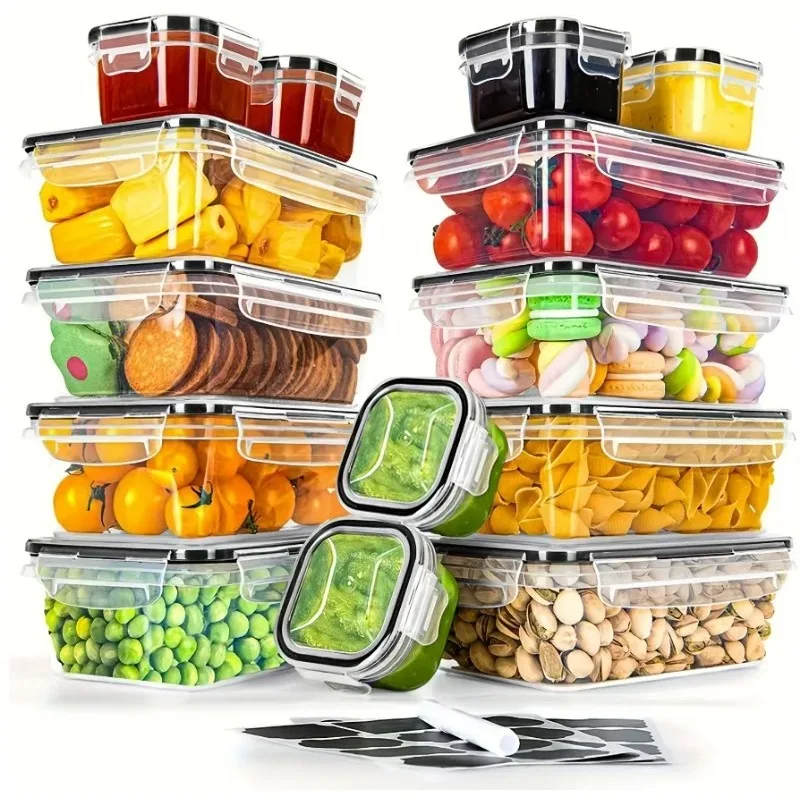 1PcsMulti Specification Sealed Freshkeeping Box Setstackable Refrigerator Storage Boxfood Grade Microwave Oven Heating Bento Box