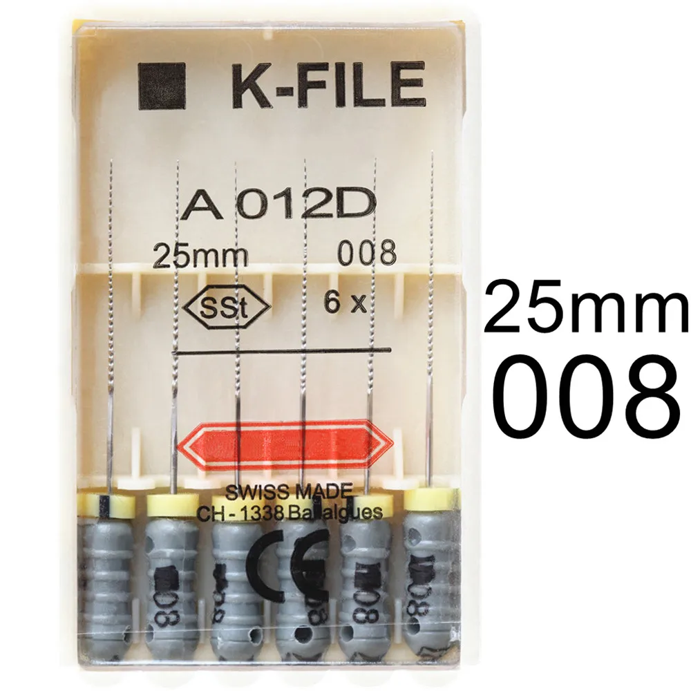 K-FILE 21/25/31mm 15-40 / 45-80 Stainless Steel Dental Endo Root Canal K Files Endodontic Hand Use