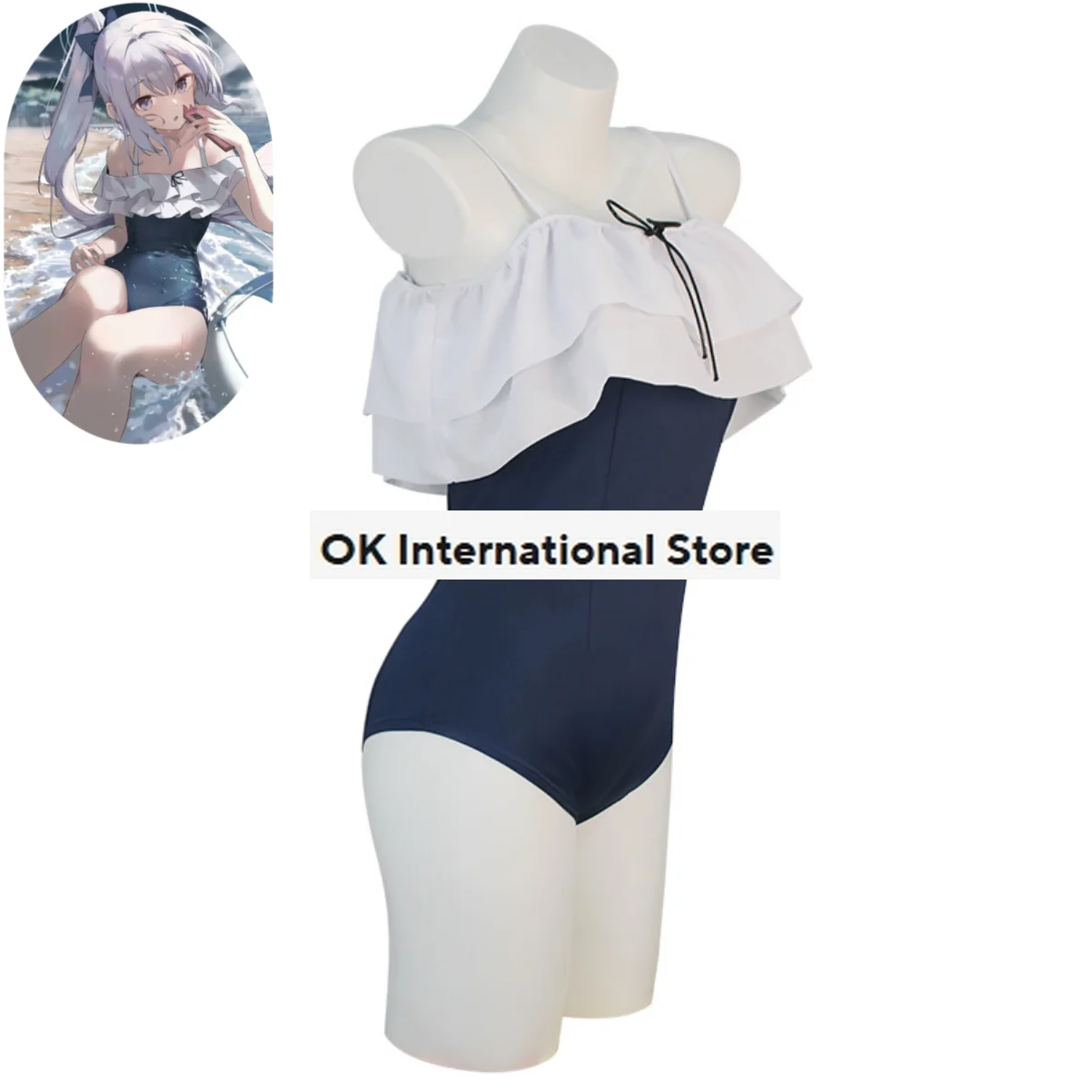 Anime Game Blue Archive Tsukiyuki Miyako Cosplay Costume Wig Jumpsuits Swimwear Woman Sexy Kawaii Summer Sand Bikini Suit