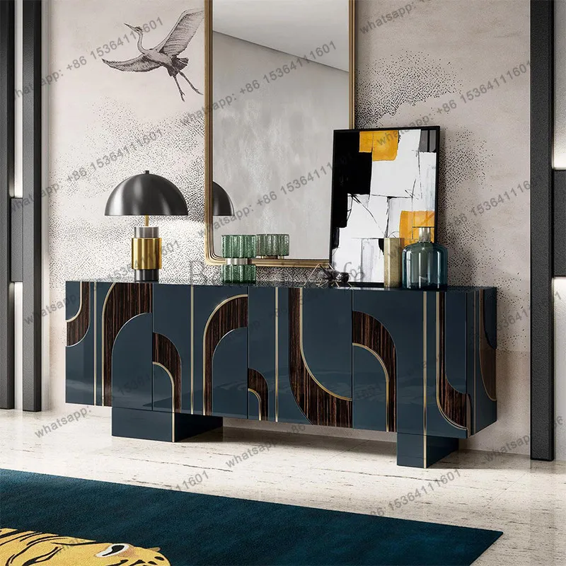Pre-used home TV cabinet post-modern bedroom geometric personalized storage cabinet