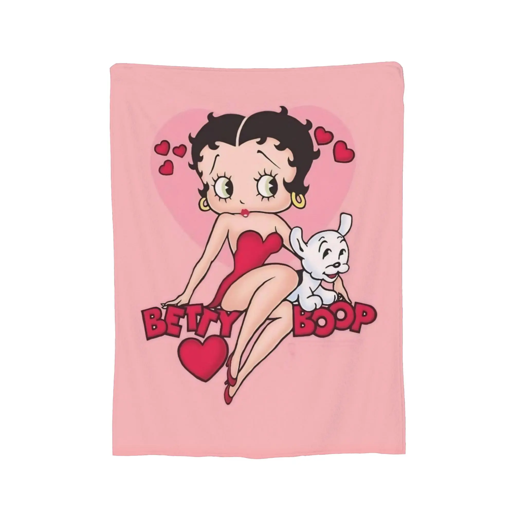 Bettysd Cartoon Doll Boopsd Throw Blanket for Couch  Fuzzy Soft Plush Blanket 50x60 Inch Multi-size Bedspreads for All Seasons