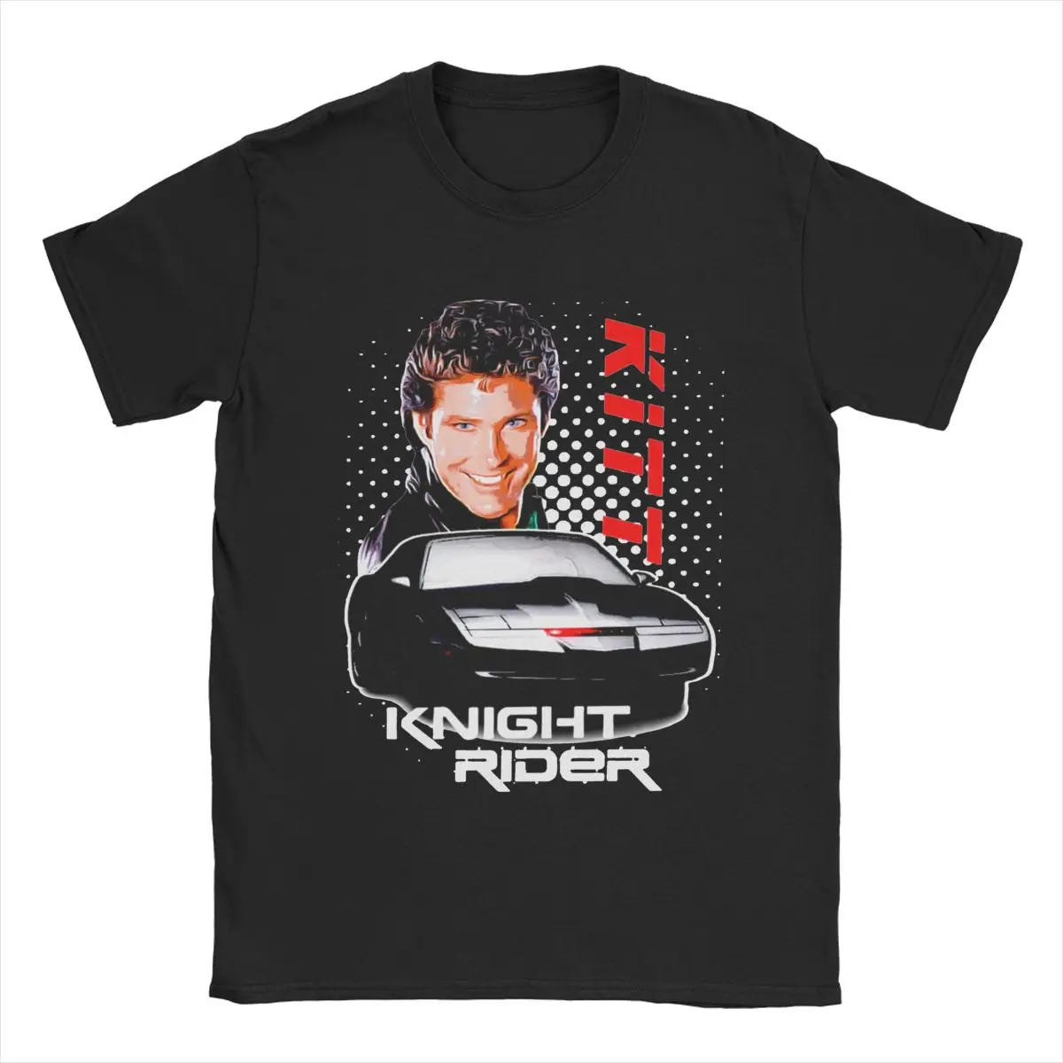 K2000 Knight Rider T-Shirt Men Women David Hasselhoff 100% Cotton Tee Shirt Round Collar Short Sleeve T Shirt 4XL 5XL Tops