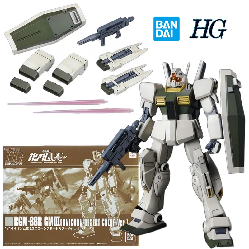 

Bandai PB HGUC 1/144 GMIII Единорог пустынный цвет Ver. Фигурка аниме «Gundam», 14 см