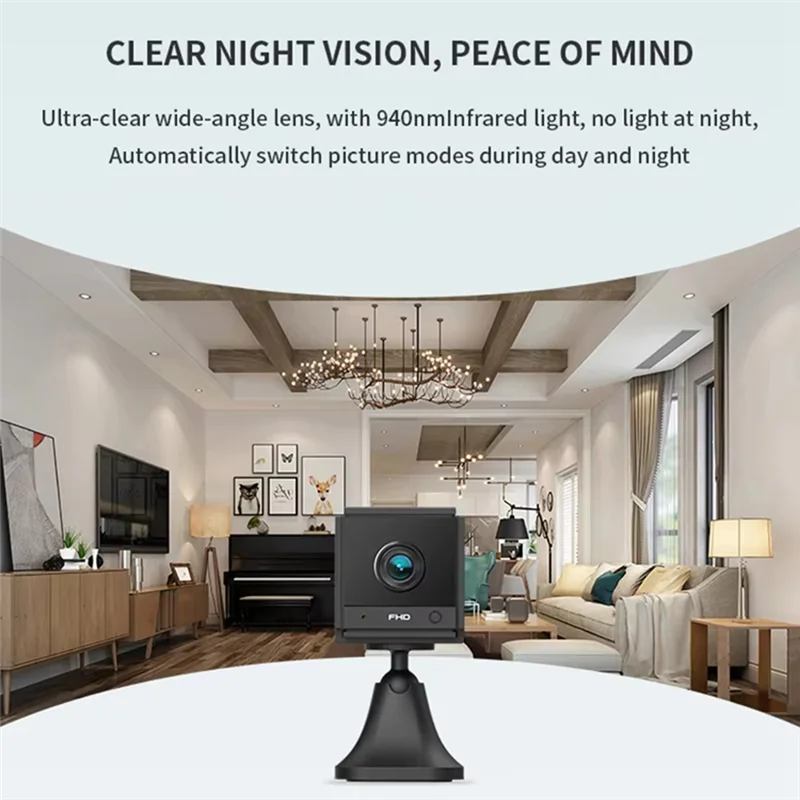 

AA08-Baby Monitor Recorder 1080P HD Mini Wifi Surveillance Camera Smart Home Automation Protection