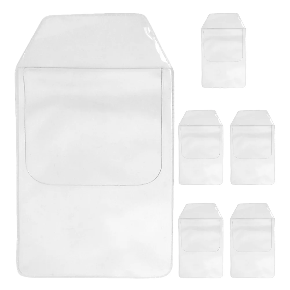 6 Pcs Pocket Pen Holder Bag Sleeve Pouch Organizer Clear Sleeves Doctors Use Protectors School Supplies Nurse