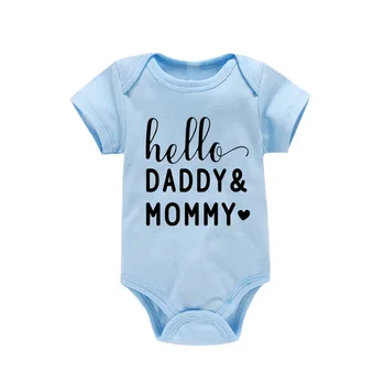 Hello Daddy Mommy Baby Bodysuit 5