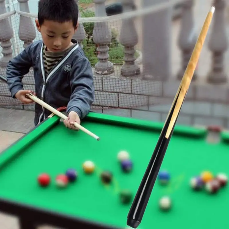 68cm Wooden Childs Billiard Cue Black Pool Cue for Young Players Reusable Billiard Cue for Enhances Fine Motor Skills