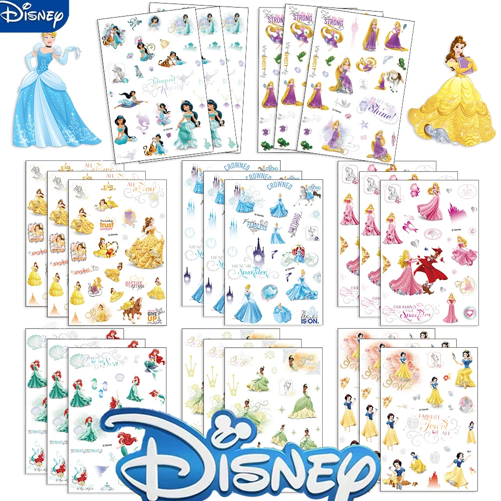 8/16/32Pcs Disney Children DIY Puzzle Sticker Princess Make A Face Funny Cartoon Assemble Stickers Kids Toys Boys Girls Gifts