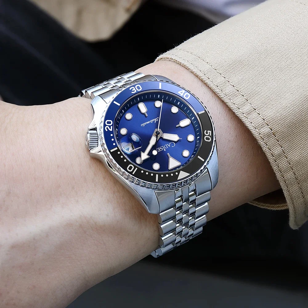 CADISEN New Luminous Men Mechanical Wristwatches Ceramic Bezel Sapphire Glass Japan NH35 Automatic Watch Men relogio masculino