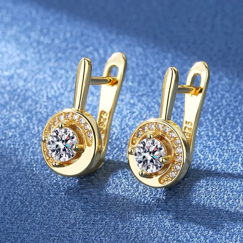 Wholesale New Arrival Silver Gold Color Round Shape Full of Love Hoop Earrings for Women Fashion Jewelry Accessories