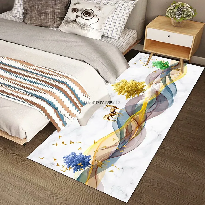 

Ins Wind Gold Diamond Velvet Carpet Light Luxury Living Room Coffee Table Blanket Bedroom Bedside Carpet Bay Window Floor Mat