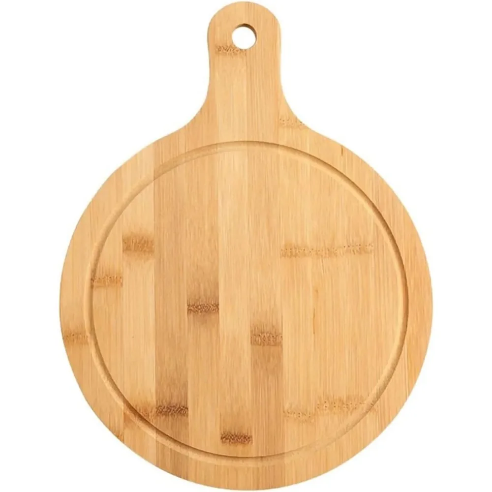 

Бамбуковая разделочная доска, разделочные доски для мяса, весло для пиццы с ручкой для домашней выпечки, пиццы, хлеба, торта, фруктов, овощей (R)