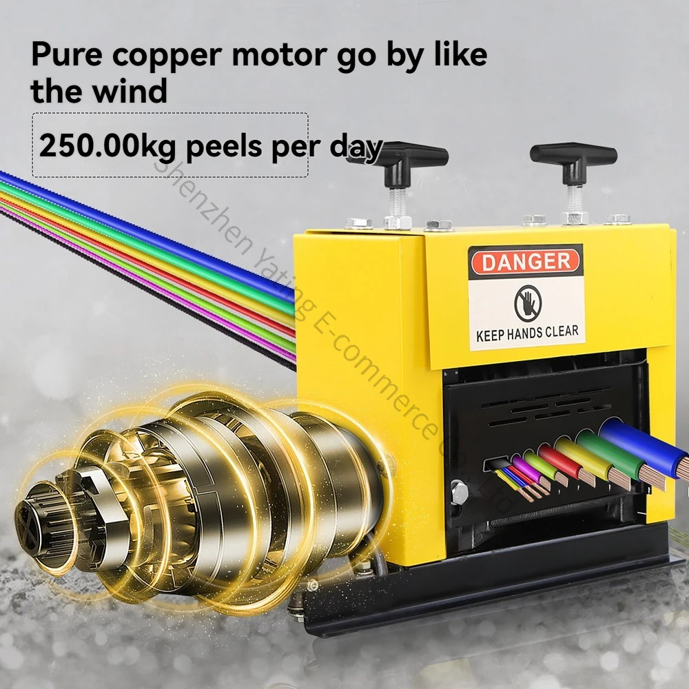 90-watt electric wire stripping machineused for removing the insulation from scrap copper wires and old electrical wires/cables