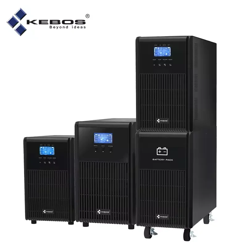 Kebos KH11-2K (L) Uninterruptible Power Supply Single Phase 2000va 1800w Surge Protector Online Tower Ups For Data Center