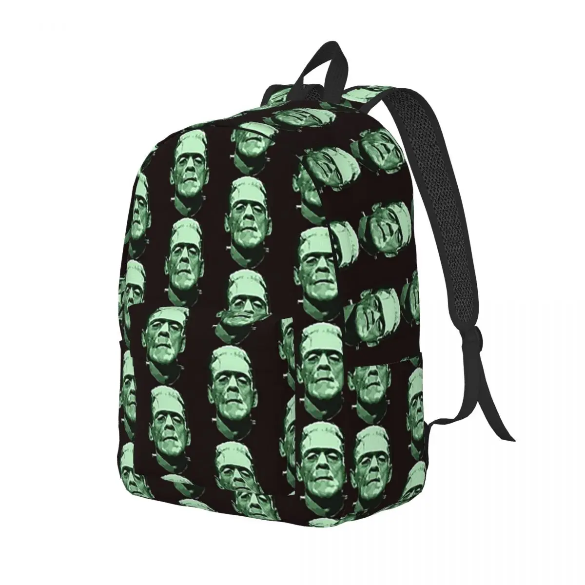 Monster Face Halloween Costumes para homens e mulheres, Cool Halloween Backpack, Frankenstein Backpack, Estudante, Caminhada, Viagem, Laptop, Canvas Bags