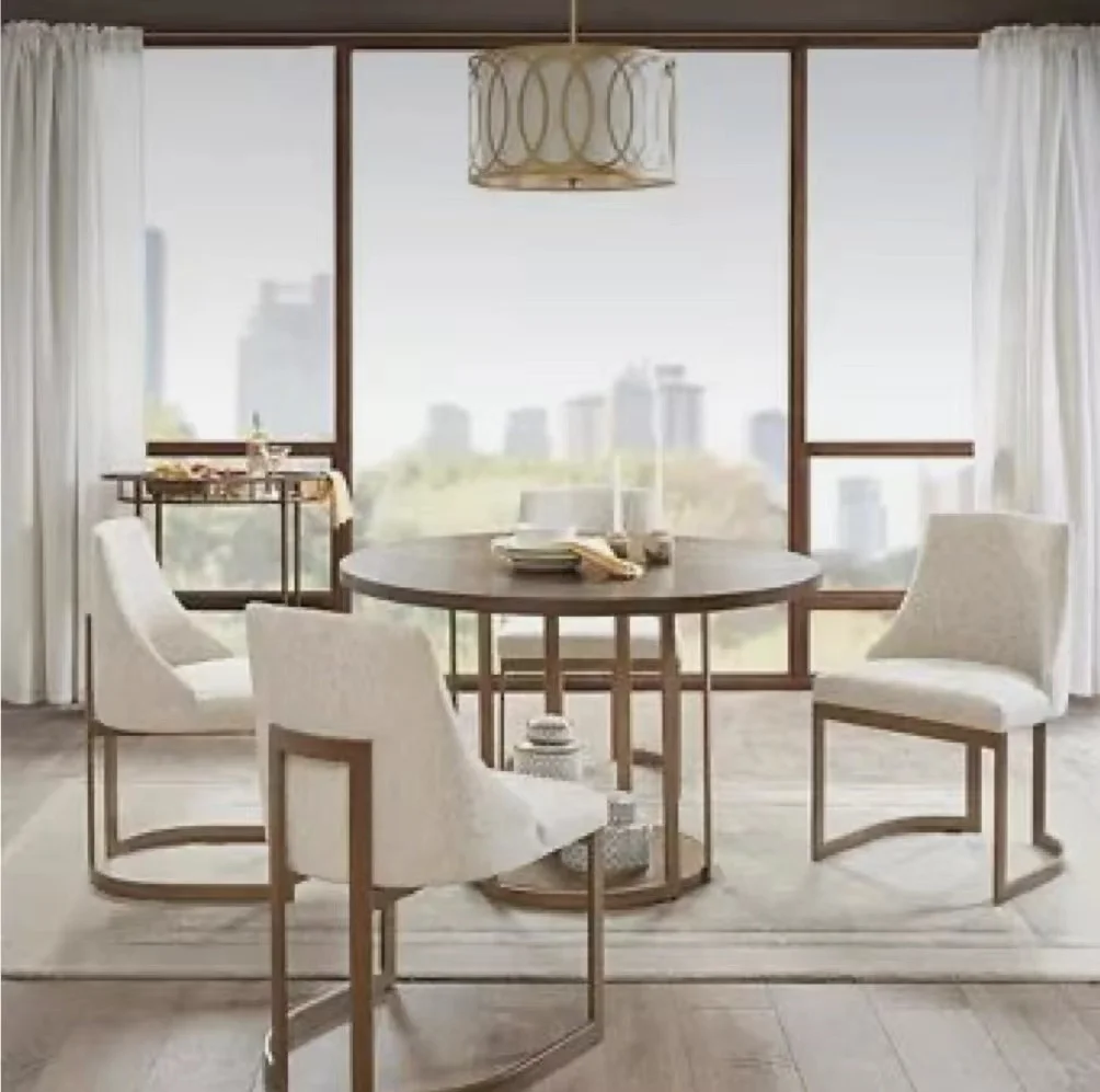 Top Quality Wooden Home Furniture Rattan Wicker Back with Soft Cushion Wood Dining Kitchen Restaurant Chairs