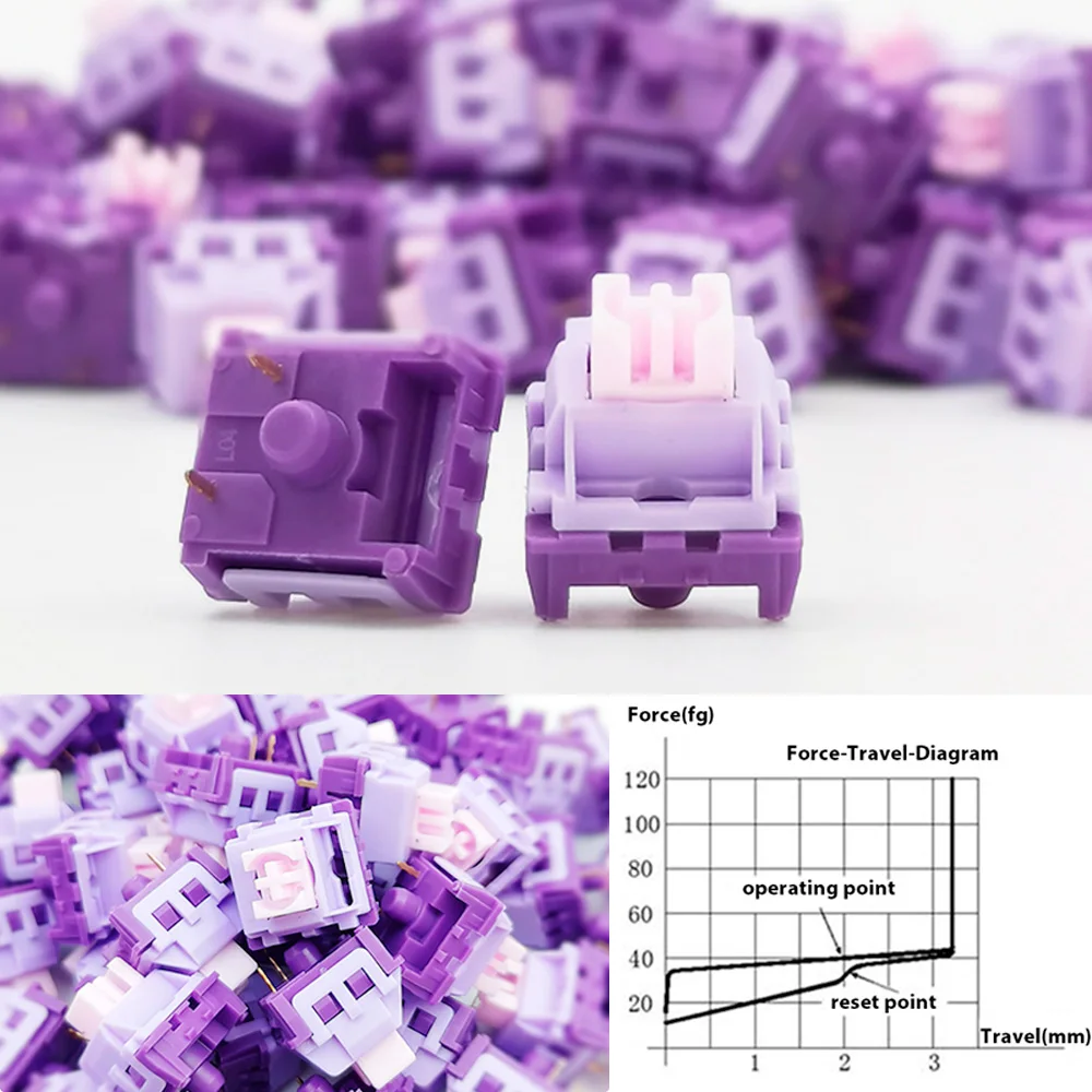 

Игровой переключатель, линейный тактильный, 39 г, для работы, для путешествий, 1,8 мм, 3-контактный вал, переключатели для механической клавиатуры с горячей заменой, переключатель клавиатуры на заказ