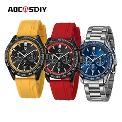 AOCASDIY Casual Fashion Professional Endurance Watches Men Multifunctional Chronograph Quartz Sport Watch New High Quality