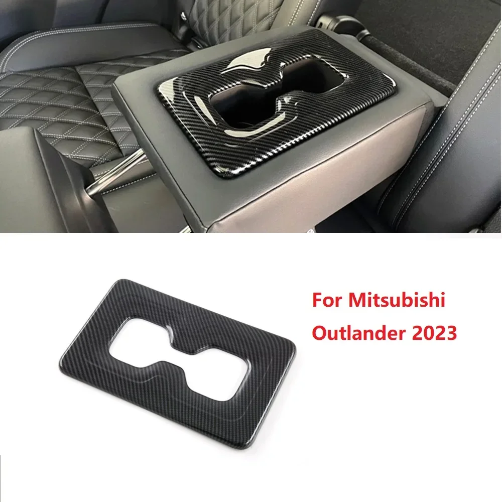 

For Mitsubishi Outlander 2023 Car Stickers Car Rear Water Cup Holder Frame Trim Auto interior Styling Moldings