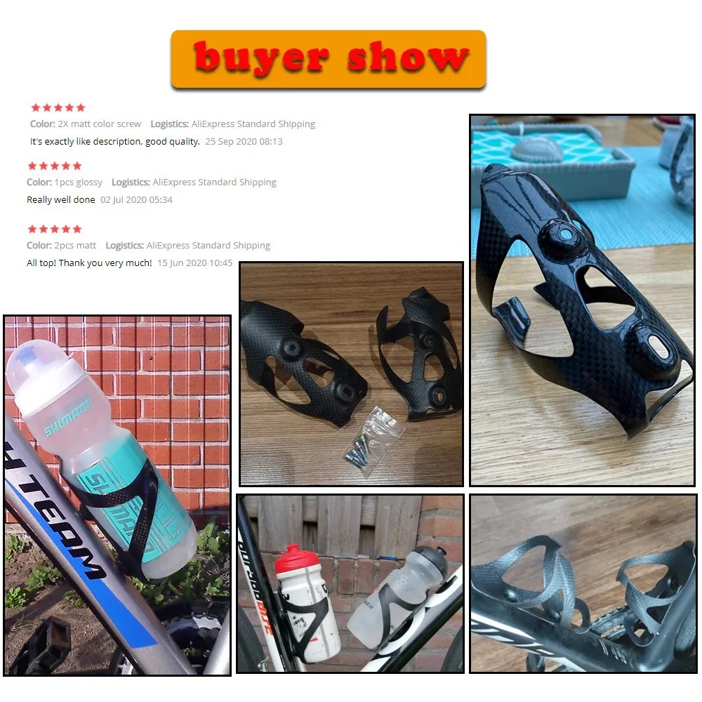 2023 HOT SALE No Logo Full Carbon Fiber Bicycle Water Bottle Cage MTB Road Bike Bottle Holder Ultra Light 23g Cycling Parts