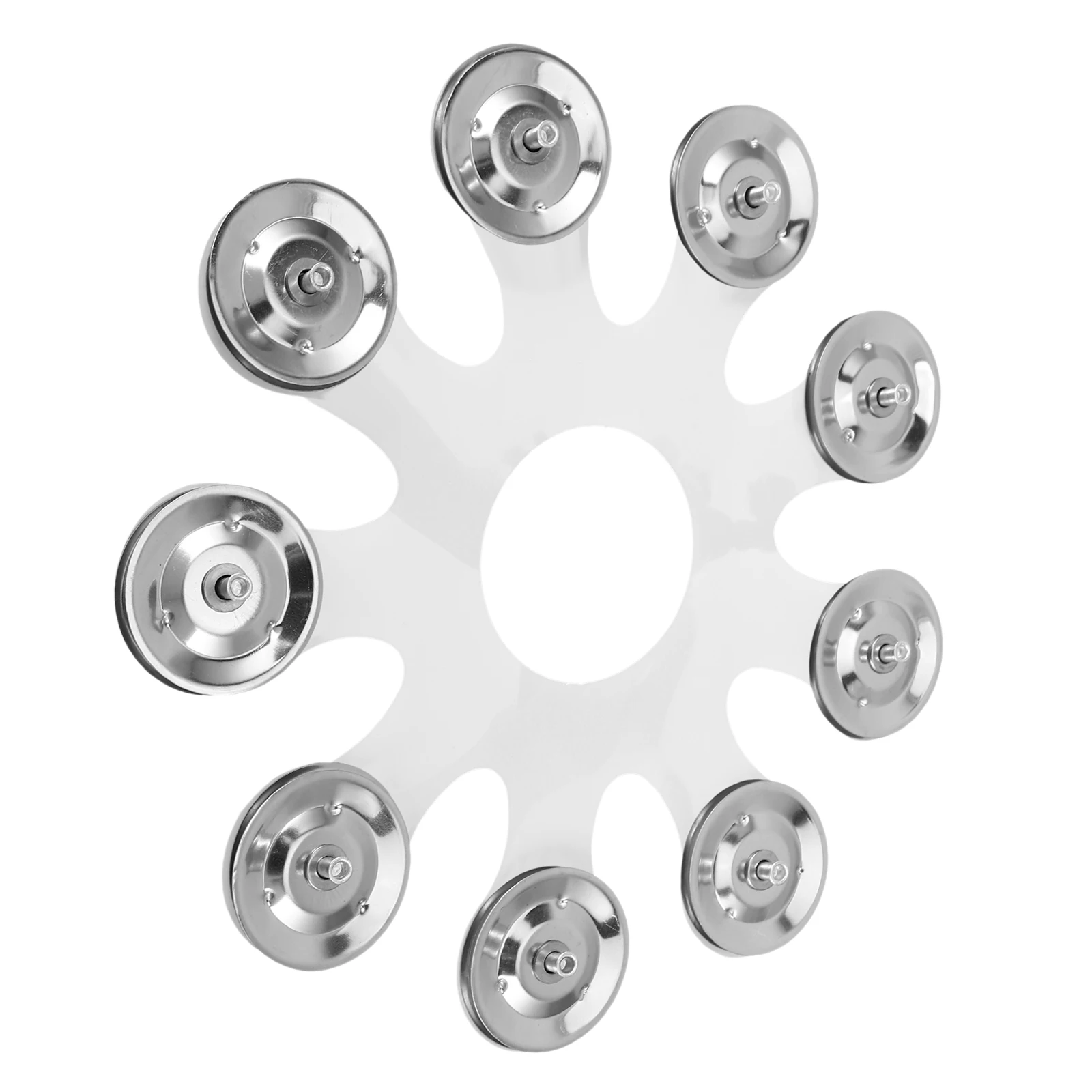 

Cymbal Bell Drum Kit Double Row Ching Ring Percussion Tambourine Steel Cymbals for Adult Drummers Elevate Sound Effects