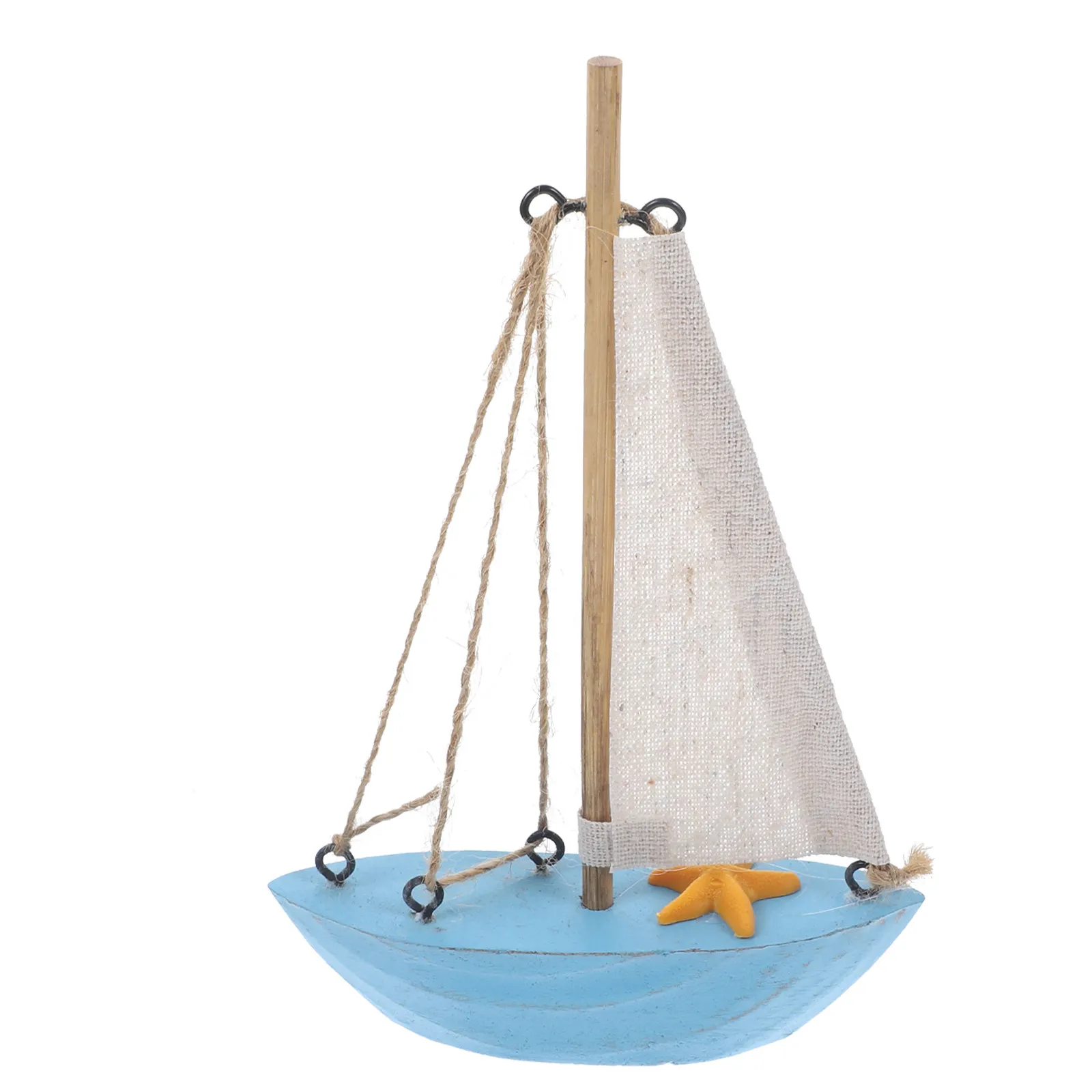 

Wooden Sailboat Ornament Mediterranean Style Small Fresh Sailboat Decor for Dining Table Office Bedroom Car Interior Decoration