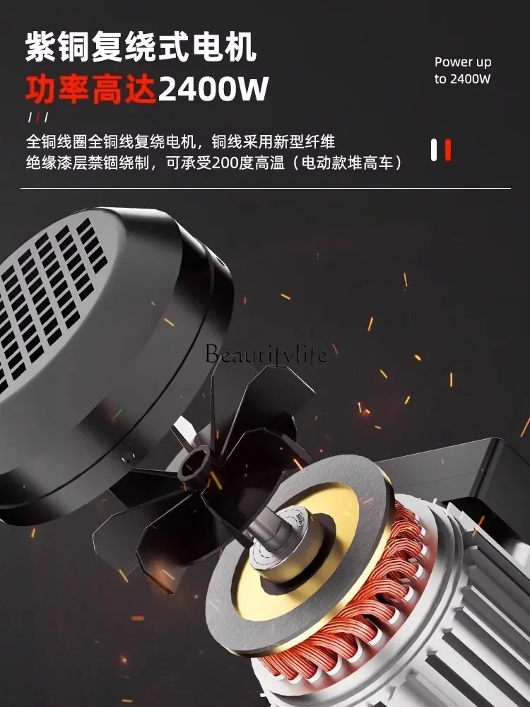 ls 48Manual Hydraulic Forklift Stacker 1 Ton 2 Tons Semi-Electric Lift Truck