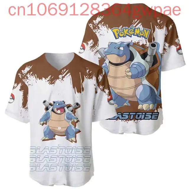 pokemon-gengar-camisa-de-beisebol-casual-masculino-feminino-manga-curta-camisa-esportiva-y2k-criancas-camisa-de-beisebol-moda-topo