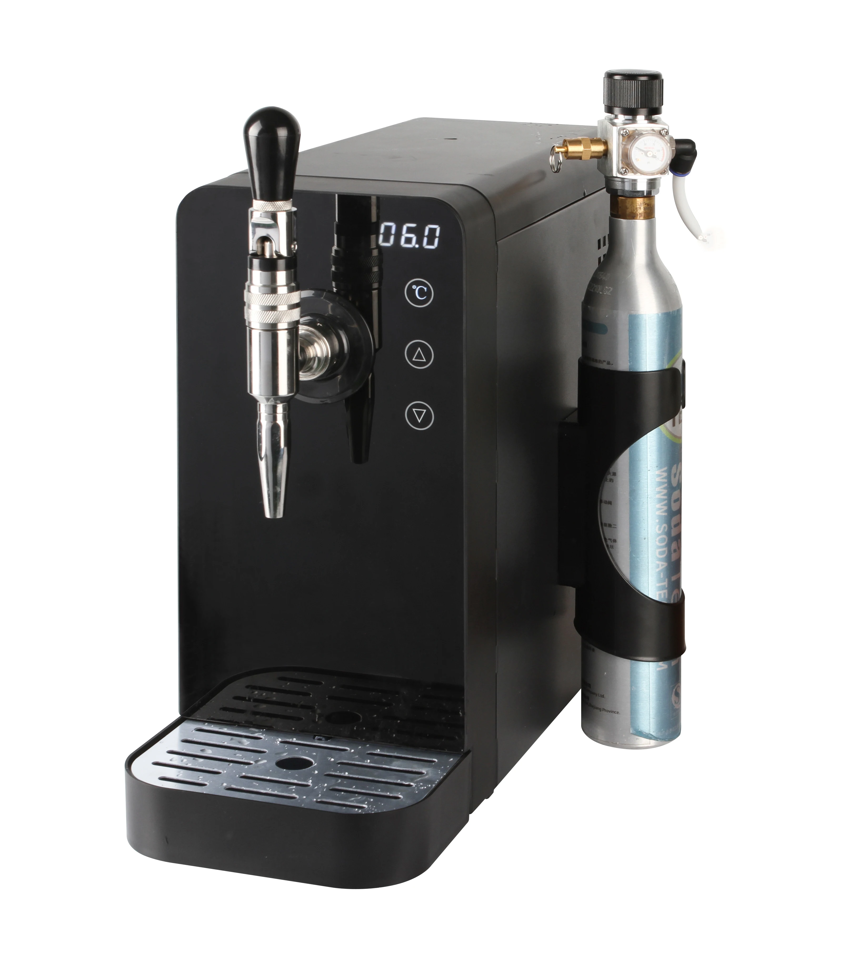 Portable Stainless Steel Soda Maker Machine New Design 1L Cold Sparkling Water Maker Electric Desktop Installation