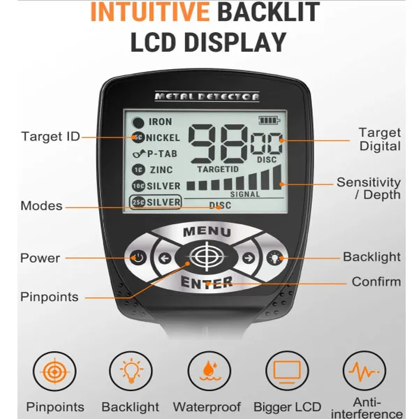 Gold metal detector TX-620 best metal detector machine gold detector underground finder